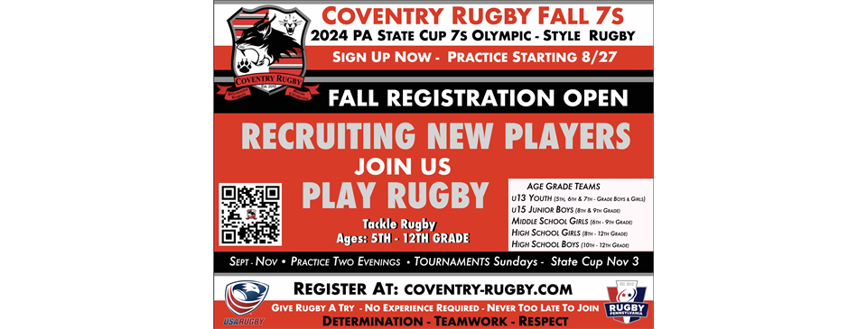 RECRUITING NEW PLAYERS, JOIN US PLAY RUGBY - SIGNUP FOR FALL 7S